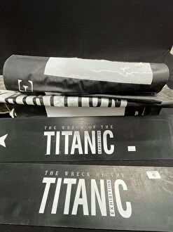 Roll Collection: RMS Titanic, display signs, exhibition, National Maritime Mu