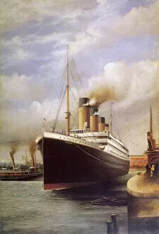 Docks Collection: RMS Titanic docked