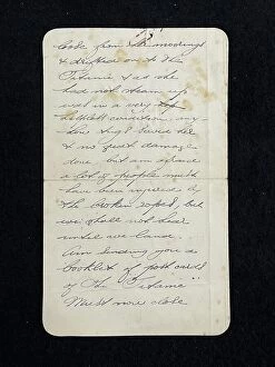 Incident Collection: RMS Titanic, First Class passenger Stanley May, letter