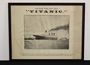 Post Disaster Collection: RMS Titanic - framed post-disaster poster