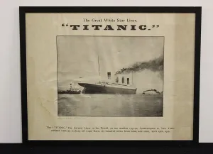 Glazed Prints: RMS Titanic - framed post-disaster poster