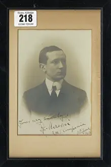 Marconi Prints: RMS Titanic - Guglielmo Marconi, signed photograph