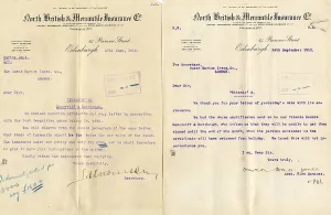 Relating Prints: RMS Titanic - two insurance company letters