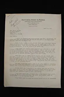 Apparently Prints: RMS Titanic - letter, Mabel Francatelli, passenger