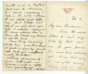 Montmartre Prints: RMS Titanic - letter from passenger Francis D Millet