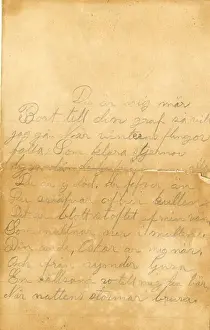 Lillian Prints: RMS Titanic - letter in Swedish, Carl Asplund, victim