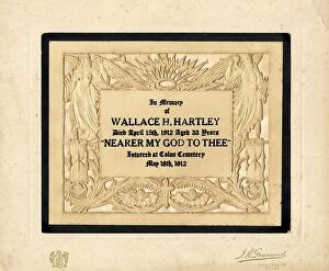 Hartley Collection: RMS Titanic - Maria Robinson's memorial plaque