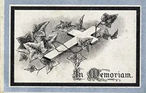 Iceberg Prints: RMS Titanic - In Memoriam card with cross and ivy