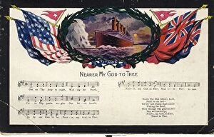 Virginia Collection: RMS Titanic - Nearer My God to Thee postcard with music