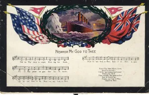 Virginia Collection: RMS Titanic - Nearer My God to Thee postcard with music