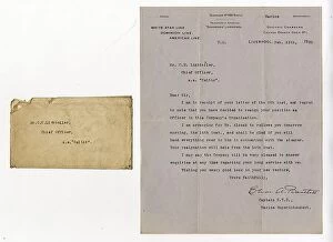 Surviving Collection: RMS Titanic officer Charles Lightoller - resignation