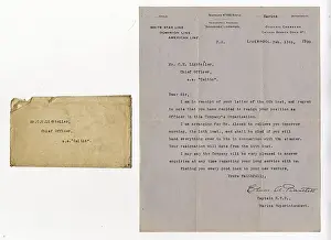 Bringing Prints: RMS Titanic officer Charles Lightoller - resignation