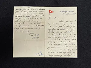 RMS Titanic and Olympic, Henry Tingle Wilde, letter
