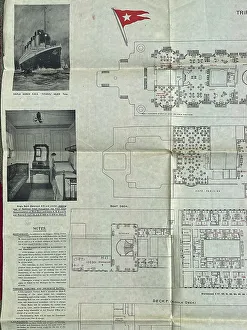 Photos Prints: RMS Titanic, plan with photographs