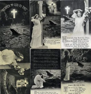 Sinking Prints: RMS Titanic - six postcards, Nearer My God to Thee