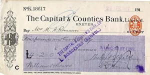Fund Prints: RMS Titanic - Relief Fund cheque, Mrs M A Ransom