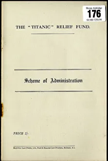 Scheme Prints: RMS Titanic - Relief Fund, Scheme of Administration