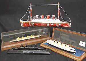 Images Dated 2nd March 2018: RMS Titanic and RMS Olympic - five models