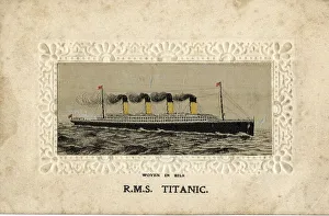 RMS Titanic - silk postcard