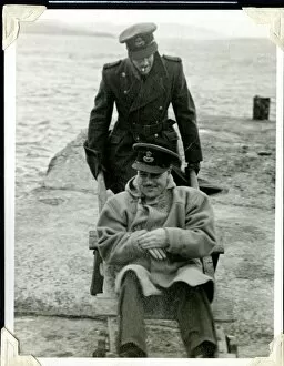 Images Dated 12th July 2016: Two RN colleagues, Lyness, Isle of Hoy, Orkney, WW2