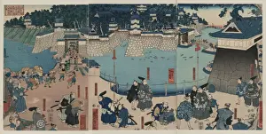 On the road, Kusunoki, Masashi passing by or barricading him