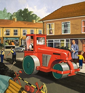 Images Dated 1st June 2007: Road menders and pipe layers