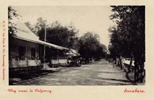 Indies Prints: Road near Oedjoong, Surabaya, East Java, Indonesia