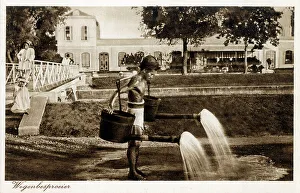 Watering Prints: Road sprinkler at Sawah Besar, Jakarta, Indonesia