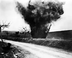 Explosion Prints: Roadside explosion, Western Front, WW1