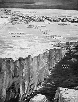 Amundsen Gallery: Roald Amundsens route from Framheim to the South Pole, 1911