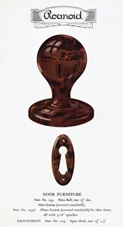 Roanoid bakelite doorknob and keyhole cover