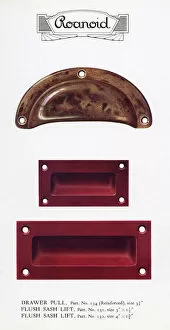 Fittings Gallery: Roanoid bakelite drawer pull and sash window lifts