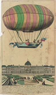 Images Dated 7th August 2011: Robert Brothers in balloon over the Tuileries, Paris