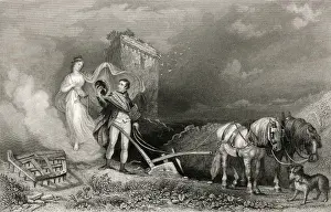 1796 Prints: Robert Burns with Muse