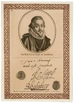 1563 Prints: Robert Cecil / & Autograph