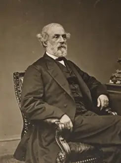 Robert Edward Lee, three-quarter length portrait, seated, fa