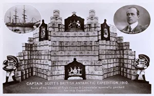 Antarctica Gallery: Robert Falcon Scott and his Frys Cocoa and Chocolate supply