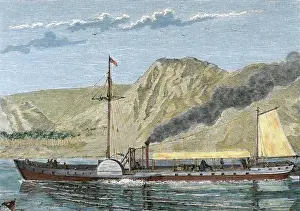 Fulton Prints: Robert Fultons steamboat