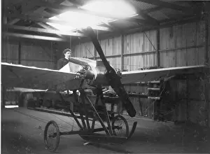 Robert H Barnwell at Stirling in 1910 in the cockpit
