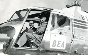 Cockpit Prints: Robert Herbert Whitby in cockpit of Bristol Mk 3A Sycamore