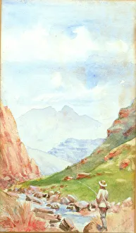 Images Dated 8th August 2011: Robert Stephenson Smythe Baden-Powell fishing