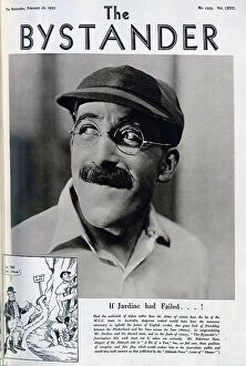 Jardine Collection: Robertson Hare, actor, character portrait in glasses and cricket cap. John Robertson Hare