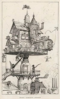 1884 Collection: Robidas rotating house