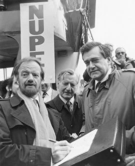 Signing Collection: Robin Cook with members of the NUPE trades union