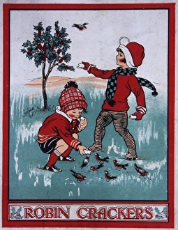 Christmas cracker box label