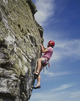 Climbers Gallery: Rock climbing at Bosigran, Cornwall