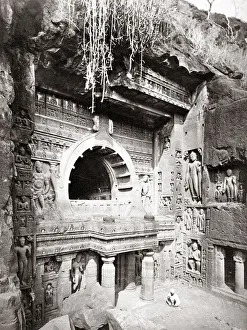 Rock-cut caves, India, c. 1870 s