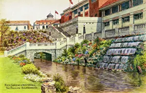 Cascade Prints: Rock Gardens and Waterfall, Pavilion, Bournemouth, Dorset