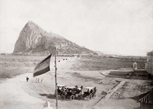Gibraltar Gallery: Rock of Gibraltar from neutral ground c.1880