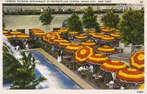 Rockefeller Prints: Rockefeller Center outdoor restaurant, New York City, USA